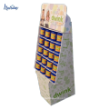 Three Layers Cardboard Supermarket Display Shelf For Shampoo, Advertising Display